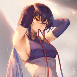 This is a pixiv picture whose title is 髪結い.