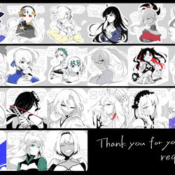 This is a pixiv picture whose title is リプ来たサーヴァントを描いたまとめ.