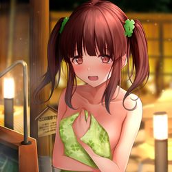 This is a pixiv picture whose title is なっ、なんでいるんですか⁉ここ女湯ですよ！.