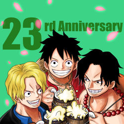 This is a pixiv picture whose title is 【祝☆連載23周年】.