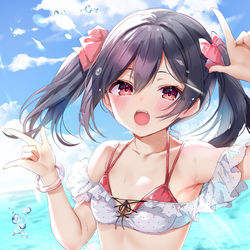 This is a pixiv picture whose title is 夏色えがお！.