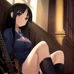 This is a pixiv picture whose title is 秋山澪.