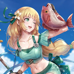 This is a pixiv picture whose title is 水着イングリット.