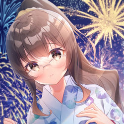 This is a pixiv picture whose title is 浴衣双葉.