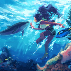 This is a pixiv picture whose title is Hello。.