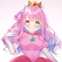 This is a pixiv picture whose title is ピーチ姫っぽいルーナ 🍬.