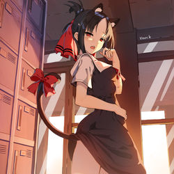 This is a pixiv picture whose title is 猫耳かぐや様.