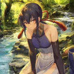 This is a pixiv picture whose title is むっ……じろじろと何処を見ているんだ。.