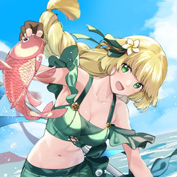 This is a pixiv picture whose title is 水着イングリット.