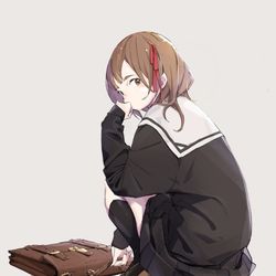 This is a pixiv picture whose title is 女子高生.