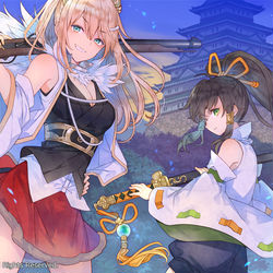 This is a pixiv picture whose title is 相棒型 第六天魔王＆牛若丸.