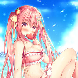 This is a pixiv picture whose title is あっついなぁ～.