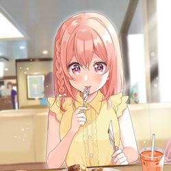 This is a pixiv picture whose title is 墨ちゃんとパンケーキ.