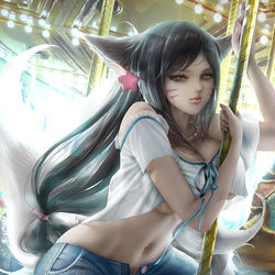 This is a pixiv picture whose title is Carnival Ahri 嘉年华 阿狸.