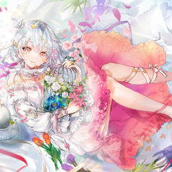 This is a pixiv picture whose title is 花籠.