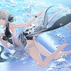 This is a pixiv picture whose title is 深海少女.