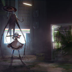 This is a pixiv picture whose title is 裏路地.