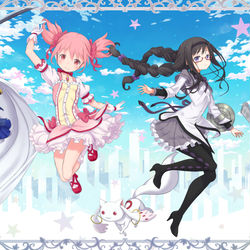 This is a pixiv picture whose title is まどマギ☆集合絵！.