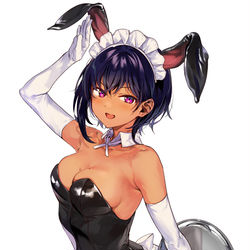 This is a pixiv picture whose title is 褐色バニーメイド.