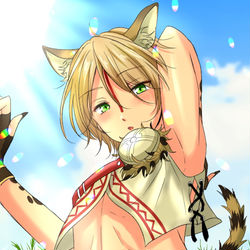 This is a pixiv picture whose title is サーバル藍良(オマケでなずなも).