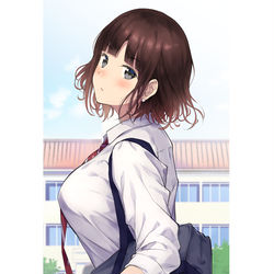 This is a pixiv picture whose title is クラスメートのツンデレギャル.