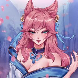 This is a pixiv picture whose title is Spirit Blossom Ahri.