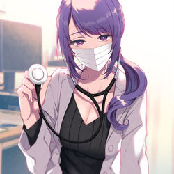 This is a pixiv picture whose title is 「はーい、お洋服脱いでくださいね…♥」.
