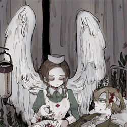This is a pixiv picture whose title is 安息.