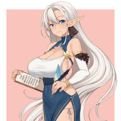 This is a pixiv picture whose title is 新作のエルフ.