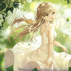 This is a pixiv picture whose title is 夏の森.