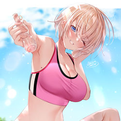 This is a pixiv picture whose title is 頑張ってる後輩くんにご褒美のはんぶんこ！！！.