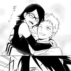 This is a pixiv picture whose title is うずまきとうちはでわちゃわちゃ＋α.