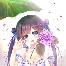 This is a pixiv picture whose title is もうすぐ梅雨が明けるね。【紫陽花と女の子】.