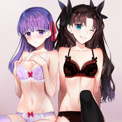 This is a pixiv picture whose title is 遠坂姉妹.