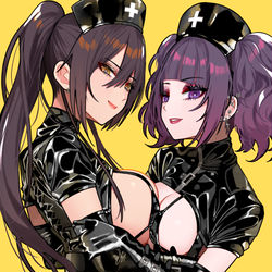 This is a pixiv picture whose title is ダークナースさくまみ.