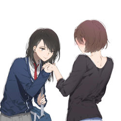 This is a pixiv picture whose title is (もっと)JKちゃんと同級生のおかん.