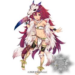 This is a pixiv picture whose title is 【仕事絵】巨神と誓女キャラクターイラスト.