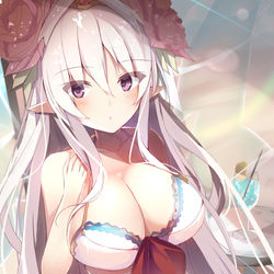 This is a pixiv picture whose title is 【プリコネR】水着ミネルヴァ.