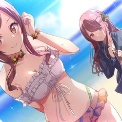 This is a pixiv picture whose title is 甘奈＆甜花.