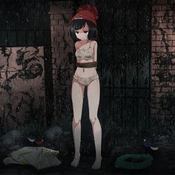This is a pixiv picture whose title is ミヅキ敗北.