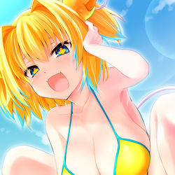 This is a pixiv picture whose title is 水着パインちゃん.