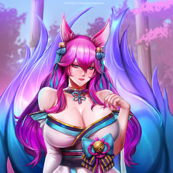 This is a pixiv picture whose title is Spirit Blossom AHRI.