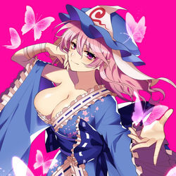 This is a pixiv picture whose title is 西行寺幽々子.