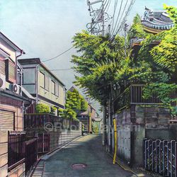 This is a pixiv picture whose title is 深緑薫風  北区滝野川.