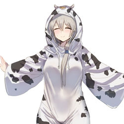 This is a pixiv picture whose title is 牛柄.
