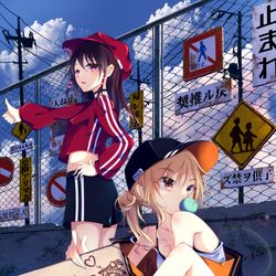 This is a pixiv picture whose title is レイマリヒッチハイク.