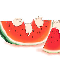 This is a pixiv picture whose title is すいかの日.