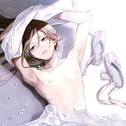 This is a pixiv picture whose title is "彼女"の秘密.