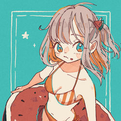 This is a pixiv picture whose title is スイカの日.