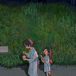 This is a pixiv picture whose title is 雑草.